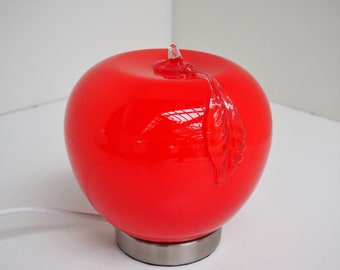 Modern apple glass table lamp from Prisma Leuchten, great German design from the 2010s