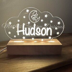 Personalized night sky LED Night light, kids night light, nursery night light, gift for kids, personalized kids bedroom night light
