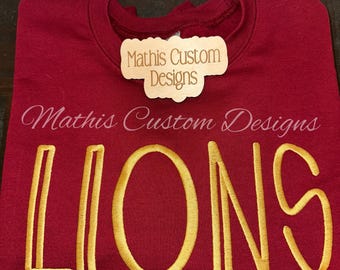 Custom embroidered team shirt sports team