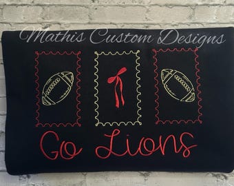 Custom embroidered football team shirt stamp