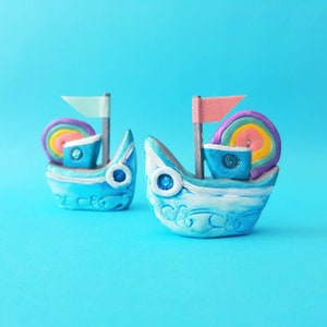 Rainbow Boat, letterbox friendly gift, send someone a smile, gift wrapped & sent straight to loved one, LGBT gift idea