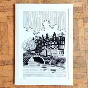 Amsterdam Jordaan, Amsterdam print, Amsterdam art, Amsterdam canal houses, Amsterdam canals, fine art print, limited edition, Dutch art