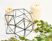 Difficult shaped terrarium with flat bottom Pentakisdodecahedron 3 sizes. Tiffany glass container