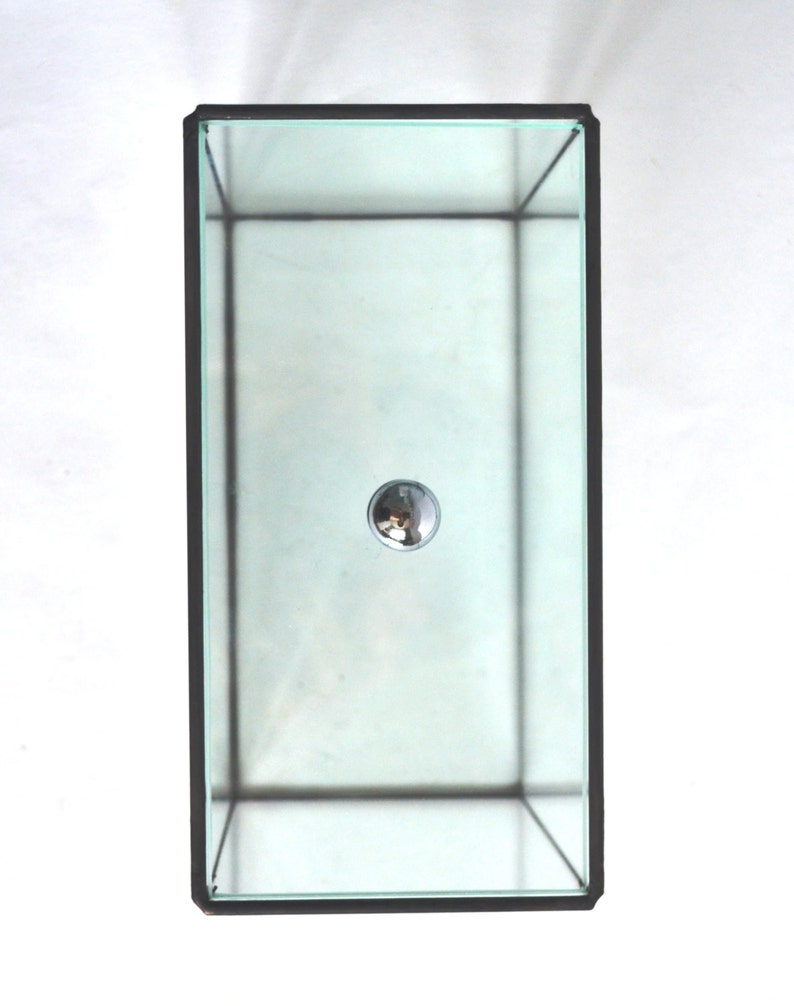 Glass box with lid many sizes / Geometric Glass Candle holder Etsy