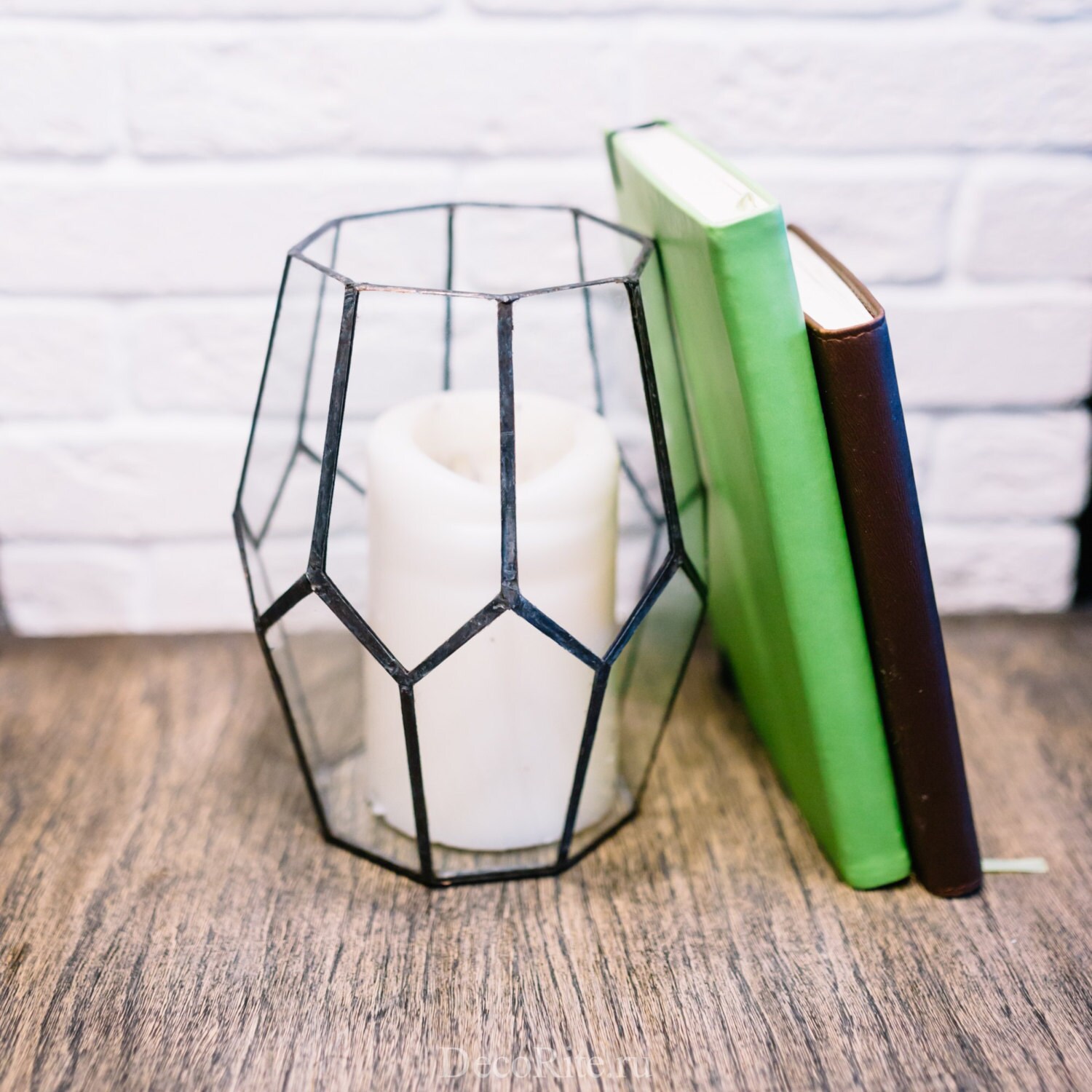 Glass vase and candle holder Lightning. Geometric glass Candle Etsy