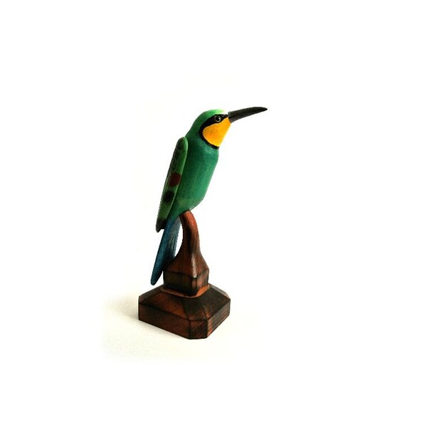 Wooden Bird - Madagascar bee-eater - Olive bee-eater Hand Carving