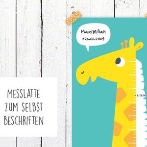 Julica Kinder Messlatte Giraffe zum Beschriften in Mint Bild 1