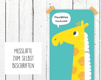 Julica Kinder Messlatte Giraffe zum Beschriften in Mint