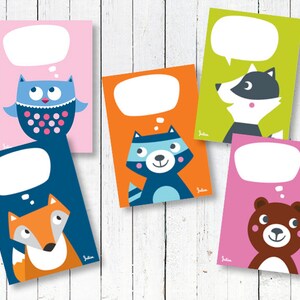 Julica Postkarten | 5er Set | Waldtiere