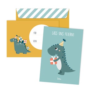 Julica Einladungskarten Kindergeburtstag - Dino | 6er Set