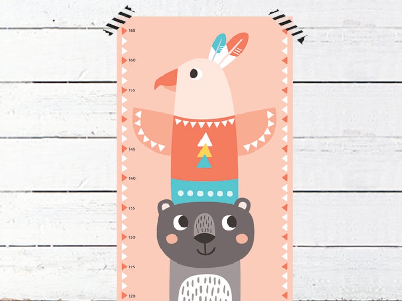 Elegant Messlatte Kinder Beschriften Julica Kinder Messlatte Totem in Rosa zum Beschriften