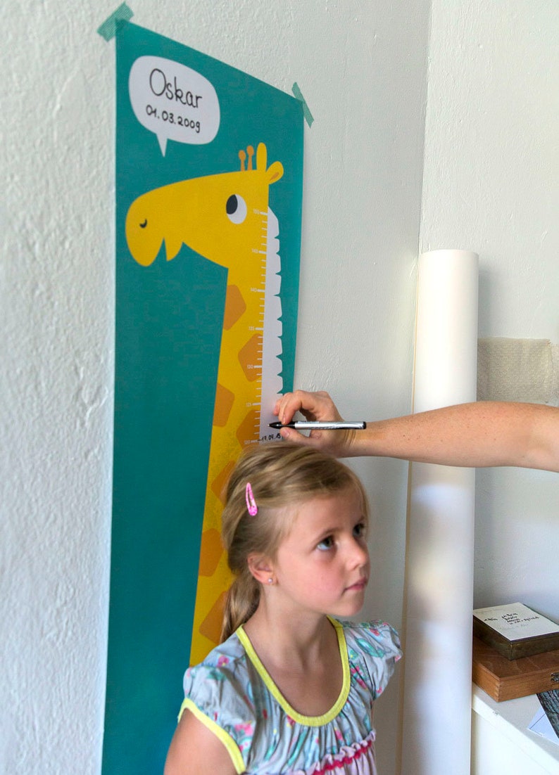 Julica Kinder Messlatte Giraffe zum Beschriften in Mint Bild 3