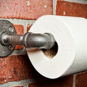 Boerderij pijp toiletrolhouder - toiletrolhouder - TP-houder - industrieel toiletpapier pijp - badkamerinrichting - GRATIS VERZENDING