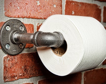 Farmhouse Pipe Toilet Roll Holder - Toilet Paper Holder - TP Holder - Industrial Pipe Toilet Paper - Bathroom Decor - FREE SHIPPING
