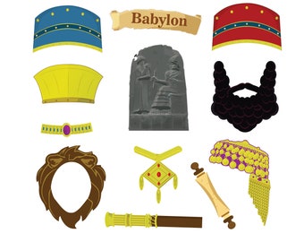 Babylon digital photo booth party props instan download