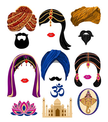 Hindu Digital Photo Booth Party Props Instant Download Etsy