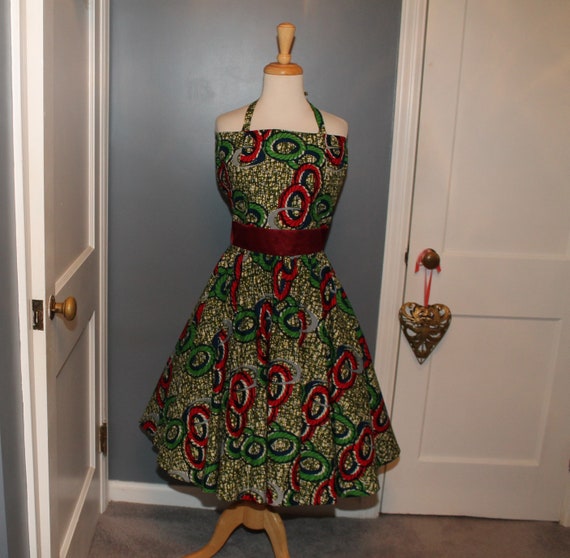 Atomic 50s Style Homemade Dress Full Circle Skirt