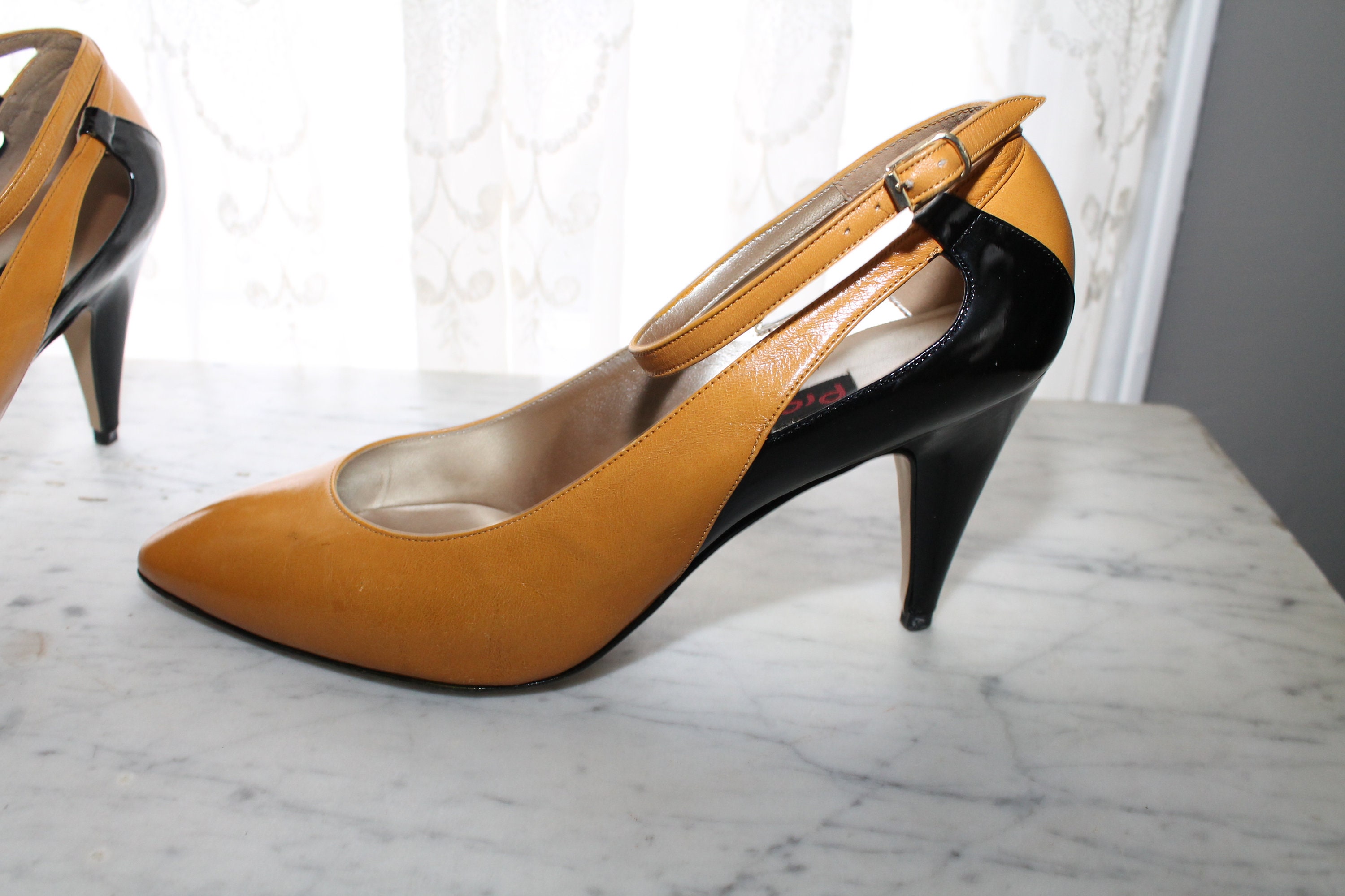 mustard colored heels