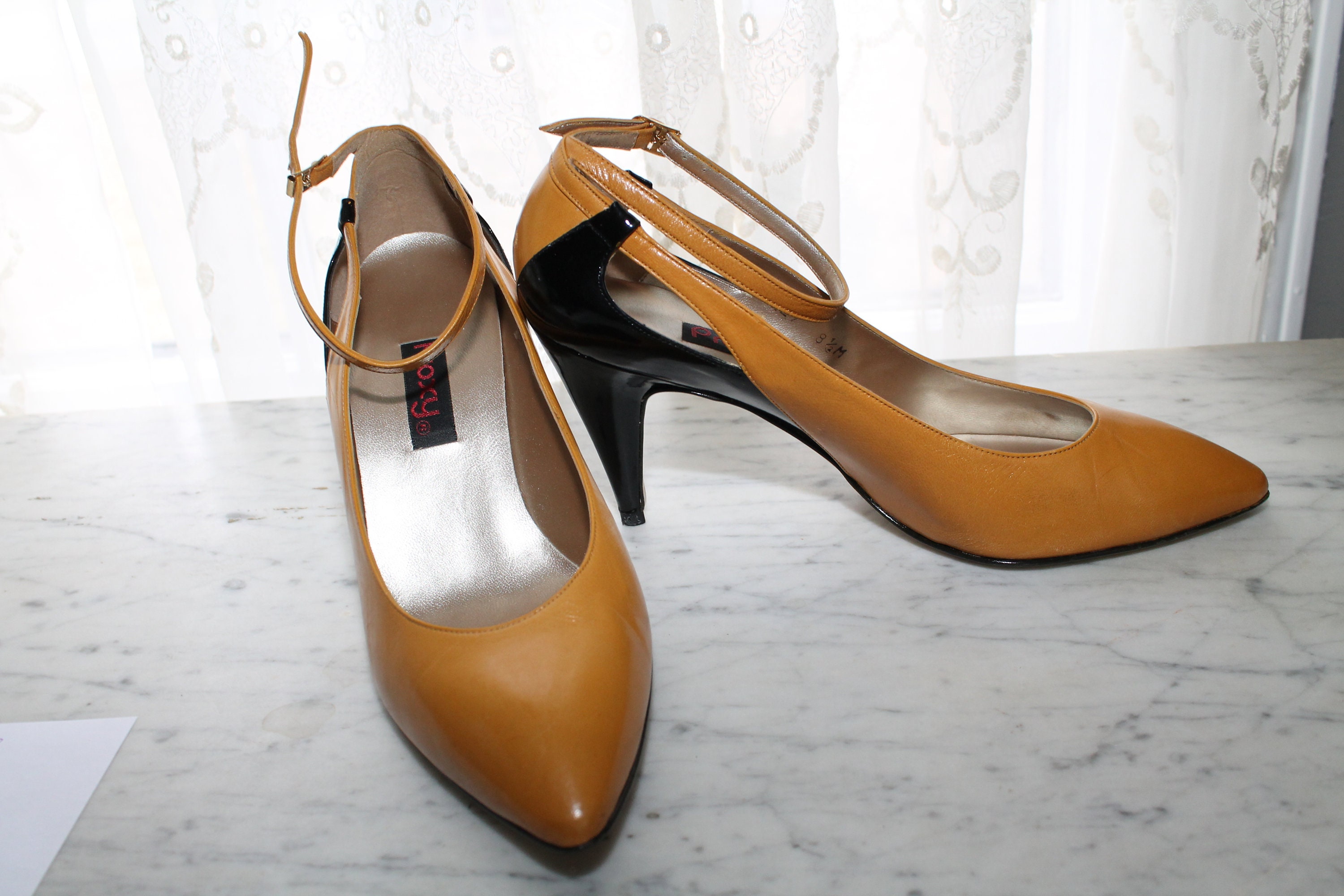 mustard colored heels