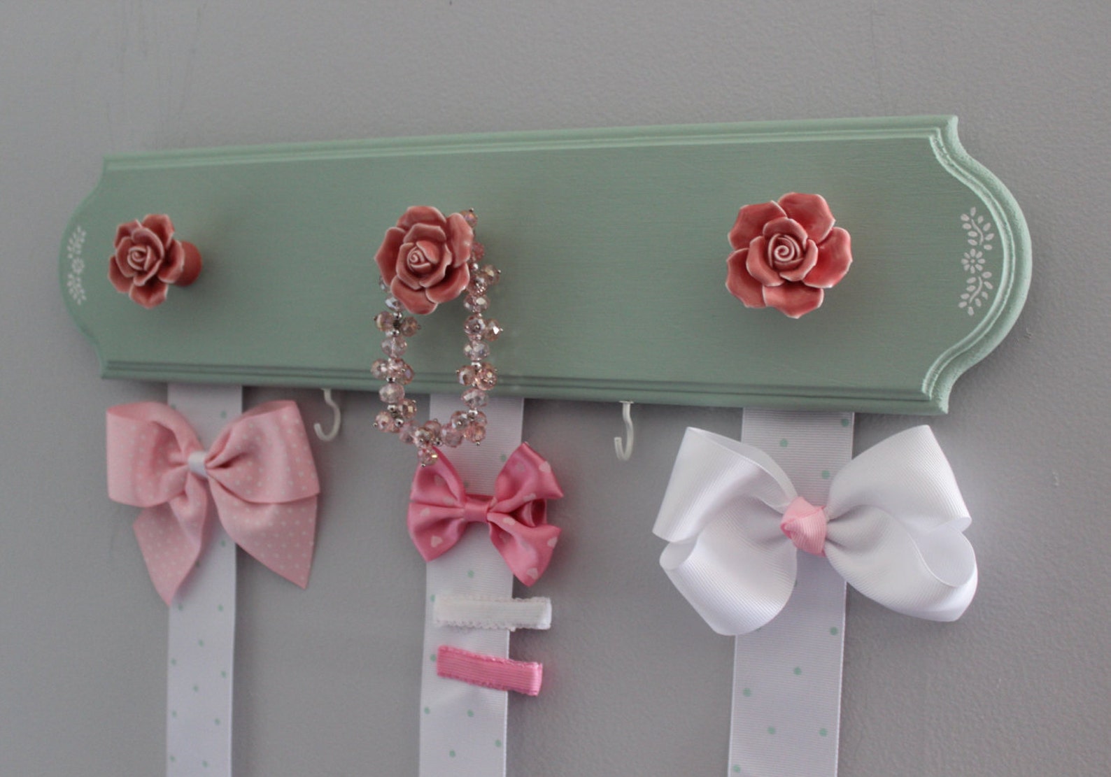 Hair bow holder hair bow organizer girls nursery decor baby Etsy