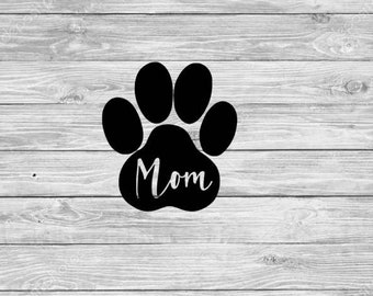 Pet lover dog mom Decal, pet sticker, paw print decal, yeti, car decal, laptop decal, wine glass decal, cell phone decal, window sticker