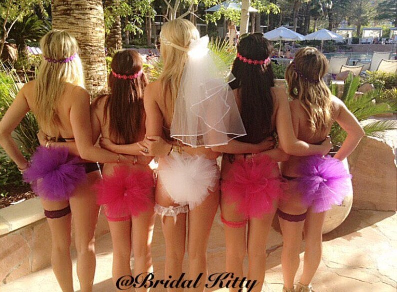 Booty Veil Bachelorette Party Vegas Pool Party Bikini Veil Team Bride Bridesmaid Beach Wedding Honeymoon Swimsuit Veil Pink White Black
