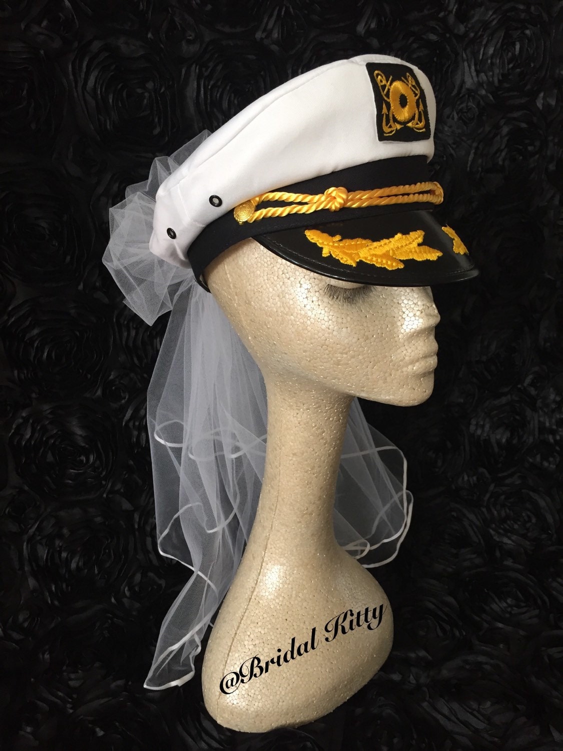 Booty Veil Captain Hat Veil Bachelorette Veil Nautical Last Etsy