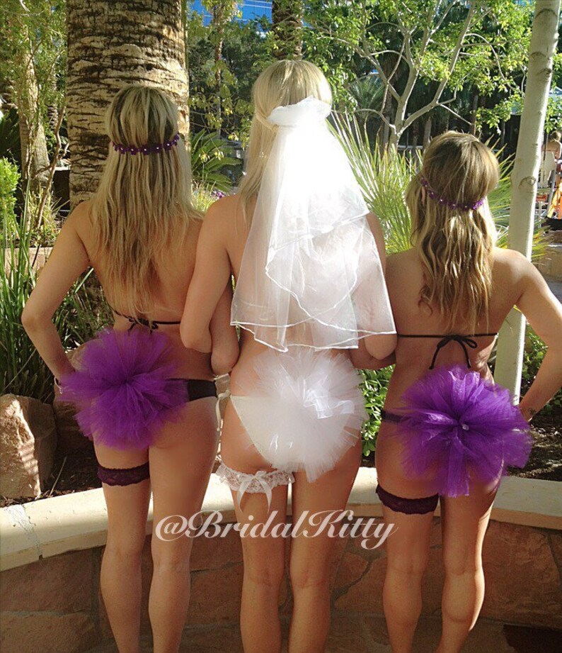 Bridal Bikini Booty Veil Bachelorette Party Veil Bridesmaid Bathing Suit Bi...