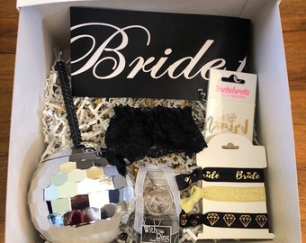 Bride To Be Gift Box Set Fiancé Future Mrs. Custom Gift Bridal Box Bridal Shower Engagement Wedding Gift Sash Lace Garter Tumbler Box Set