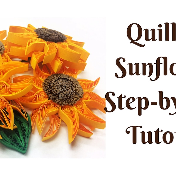 PDF Instruction for quilling sunflower, just a downloadable file, NO materials included.