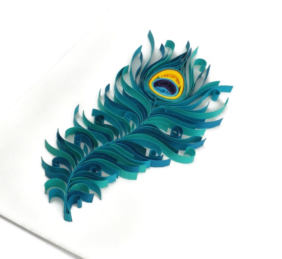 DIY Quilled Peacock Feathers