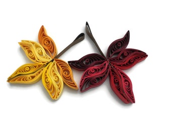 Autumn Leaves Ornaments - Pack of 2 Fall colored leaves to decorate your home