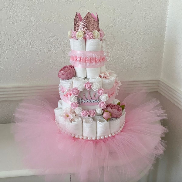 Princess Diaper Cake Etsy