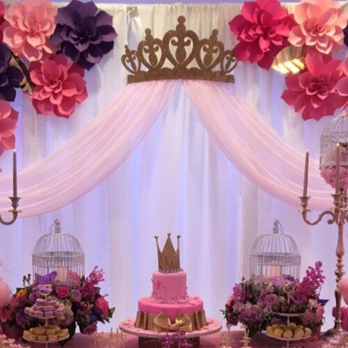 Huge Gorgeous Crown Wall Decor With Sheers for Your Little - Etsy