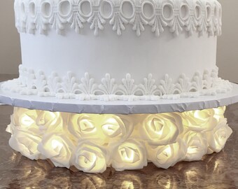 floral cake stand etsy