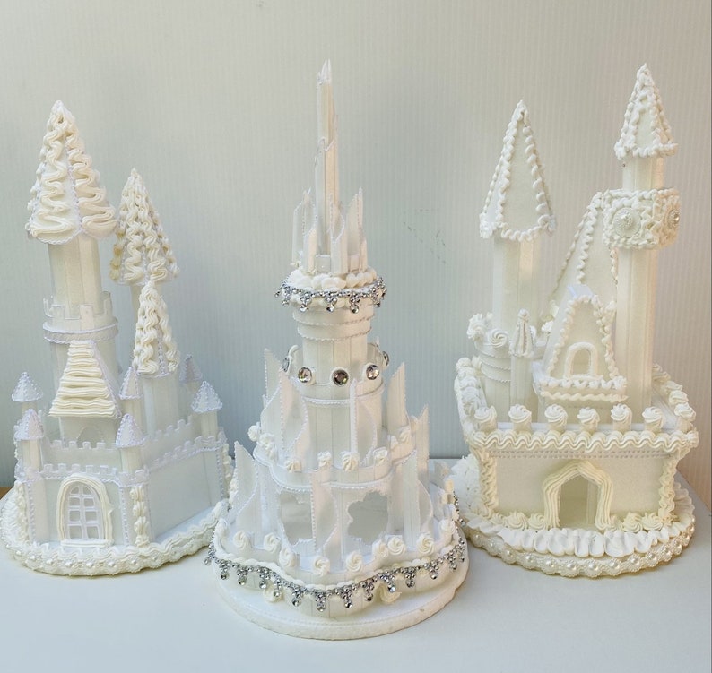 SALE Castle Cake Topper for your wedding cakes christening or other projects image 1