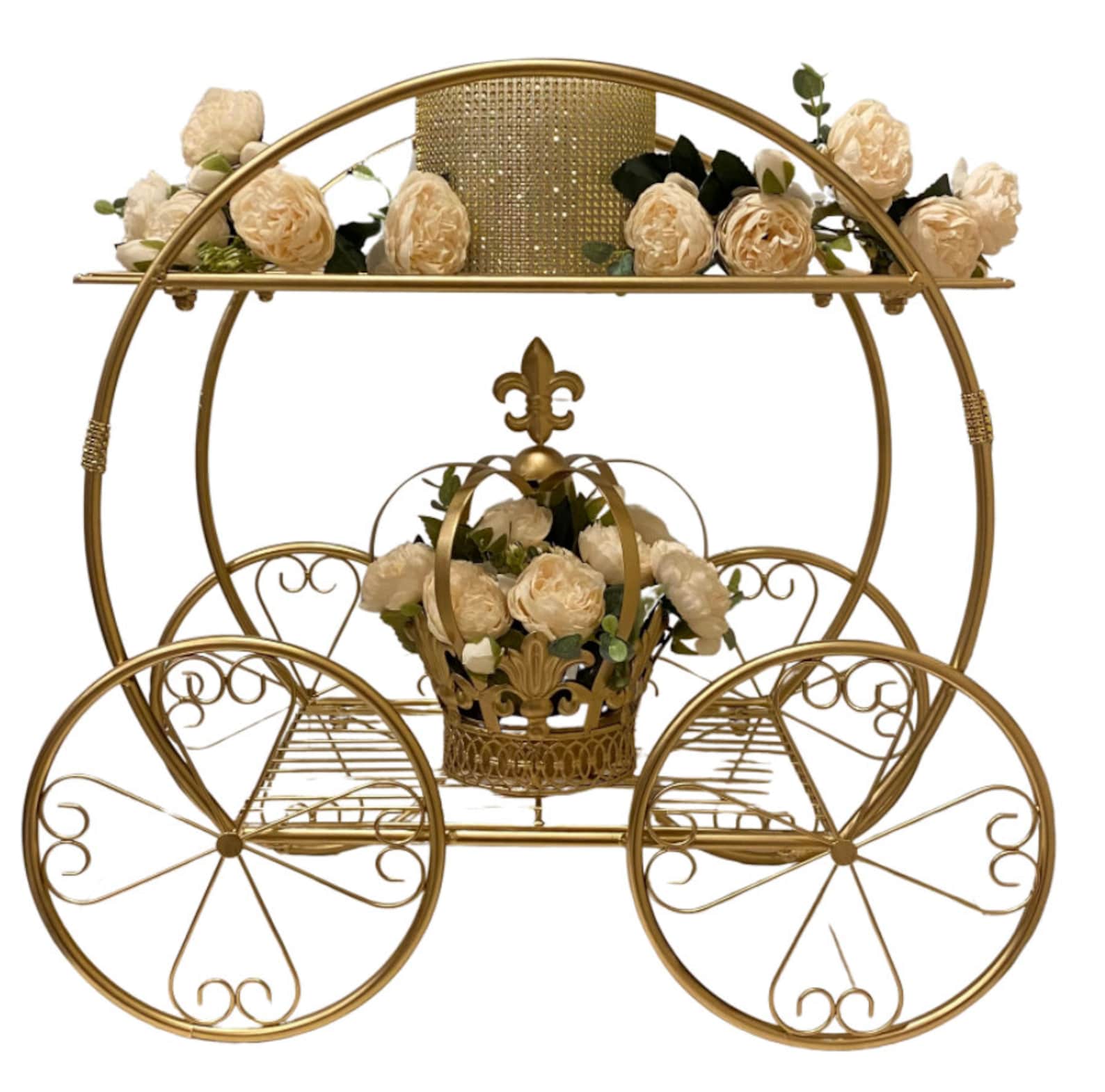 Giant Carriage Cake Stand Big Size 35 Wheel to Wheel Etsy