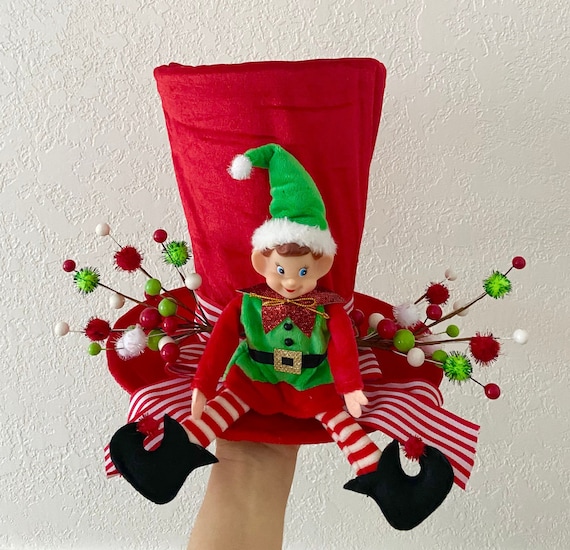 Christmas Tree Topper, Luxury, Elegant Hat Tree Topper, Red Velvet