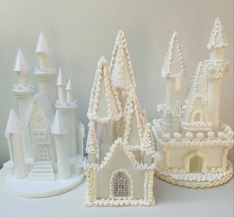 SALE Castle Cake Topper for your wedding cakes christening or other projects image 2