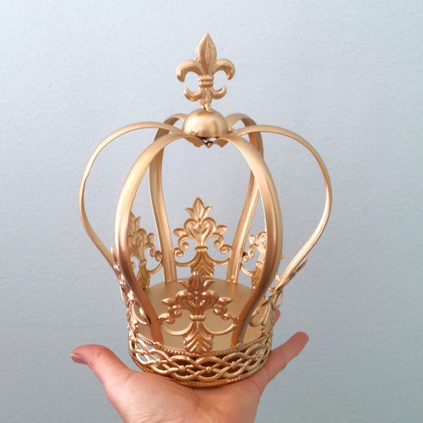 Gorgeous Gold Crown Cake Topper for your wedding cakes christening or flower centerpieces or other projects