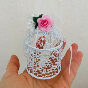 Bird cage Favor, Wedding, Sweet 16, Baby Shower party favor, wire bird cage favor, small bird cage, Size 4&quot; tall