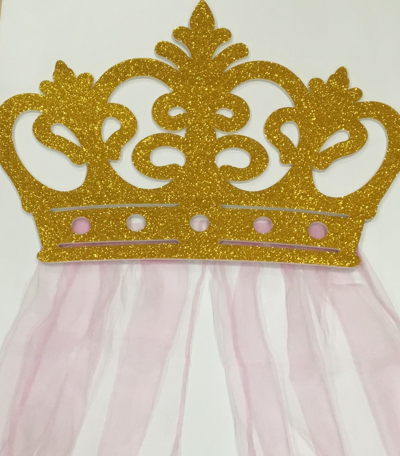 Huge Gorgeous Crown Wall Decor With Sheers For Your Little Princess Bed Canopy 2 Diffe Sizes