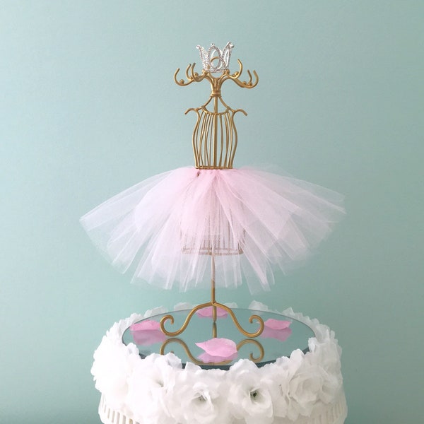 Gorgeous Ballerina Centerpiece, 15" Wire Dress Form, Princess centerpiece, Table Decoration, Tutu centerpiece