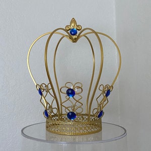 Big Crown Flower centerpiece or cake topper for your wedding, birthday, christening, Baby Shower, royal themed party, 12&quot;tall crown, gift