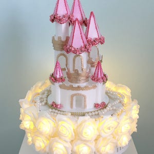 SALE Castle Cake Topper for your wedding cakes christening or other projects image 8