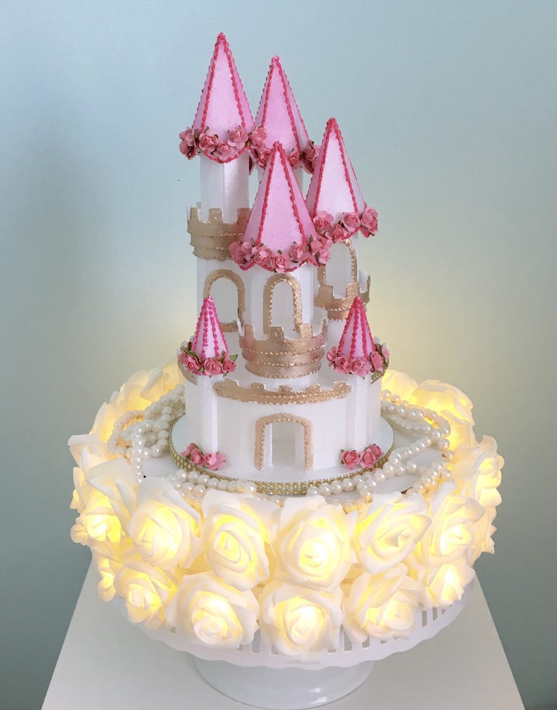 SALE Castle Cake Topper for your wedding cakes christening or other projects image 8