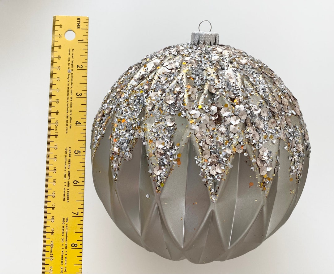 Oversize Ornament, 8 Diameter Ornament, Shatterproof Handmade Christmas