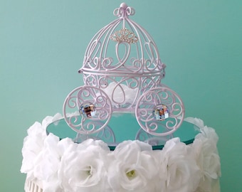 Small size Beautiful Cinderella Carriage for Flower Centerpieces or cake topper