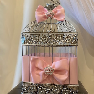 Bird Cage Card Holder, Money Box or Flower Centerpiece, 3 different sizes and any other colors are available image 7