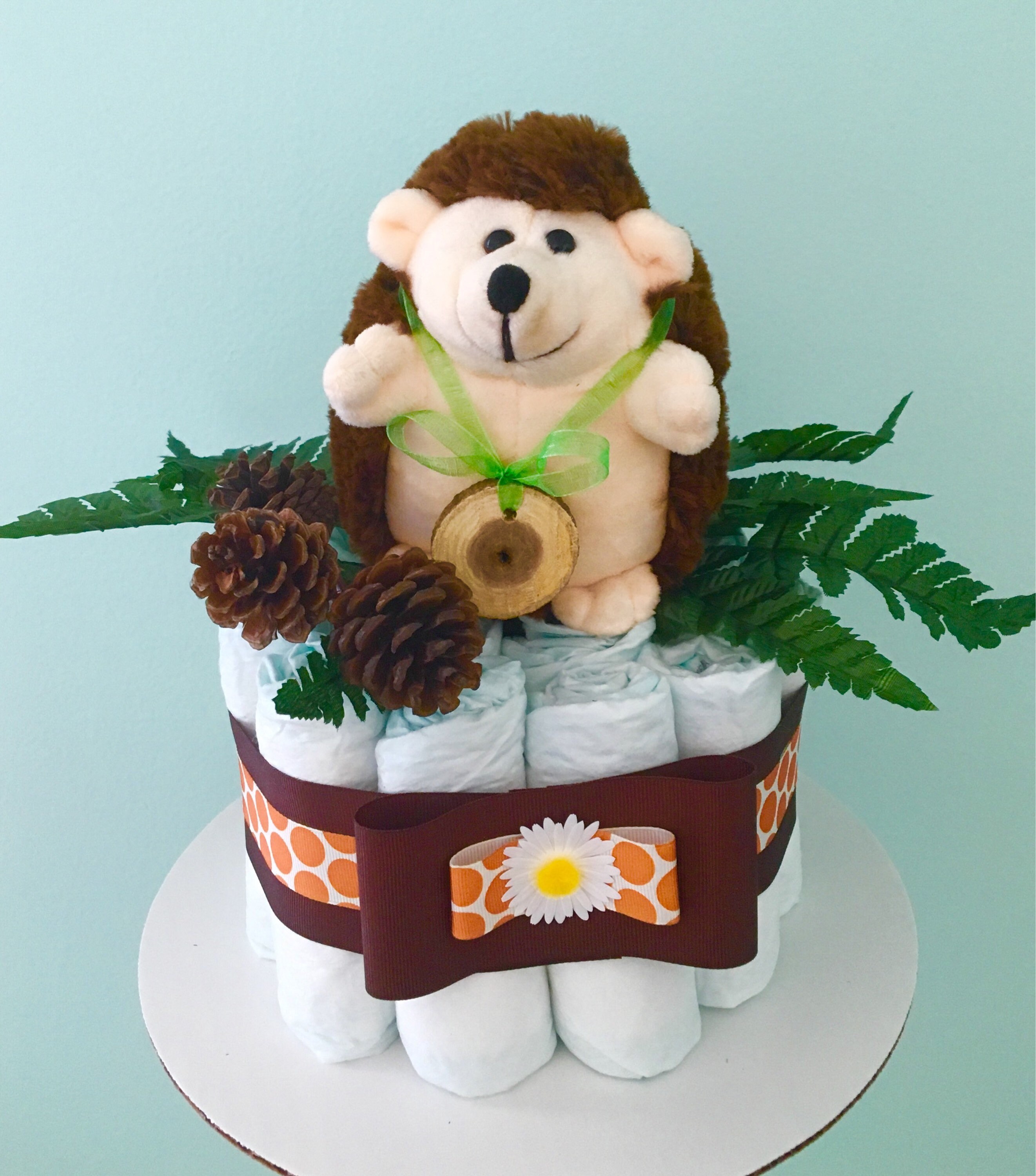 Woodland Animals Diaper Centerpieces Woodland Diaper Cakes ...